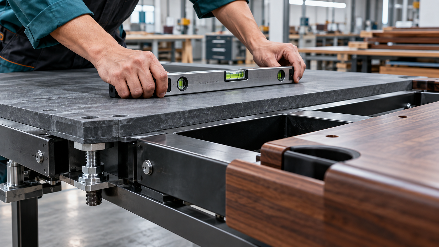 Precision inspection of a billiard table frame
